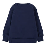 Dsquared2 Felpa Chiusa Girocollo tinta unita con Logo Blu per Neonato DQ3096 BLU DSQUARED2 