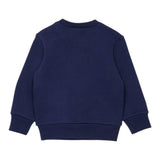 Dsquared2 Felpa Chiusa Girocollo tinta unita con Logo Blu per Bambino DQ3099J BLU DSQUARED2 