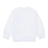 Dsquared2 Felpa Girocollo tinta unita con Stampa Bianco per Bambino DQ3100J BIANCO DSQUARED2 