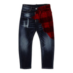 Dsquared2 Jeans tinta unita con Tasche Blu per Bambino DQ3101 BLU DSQUARED2 