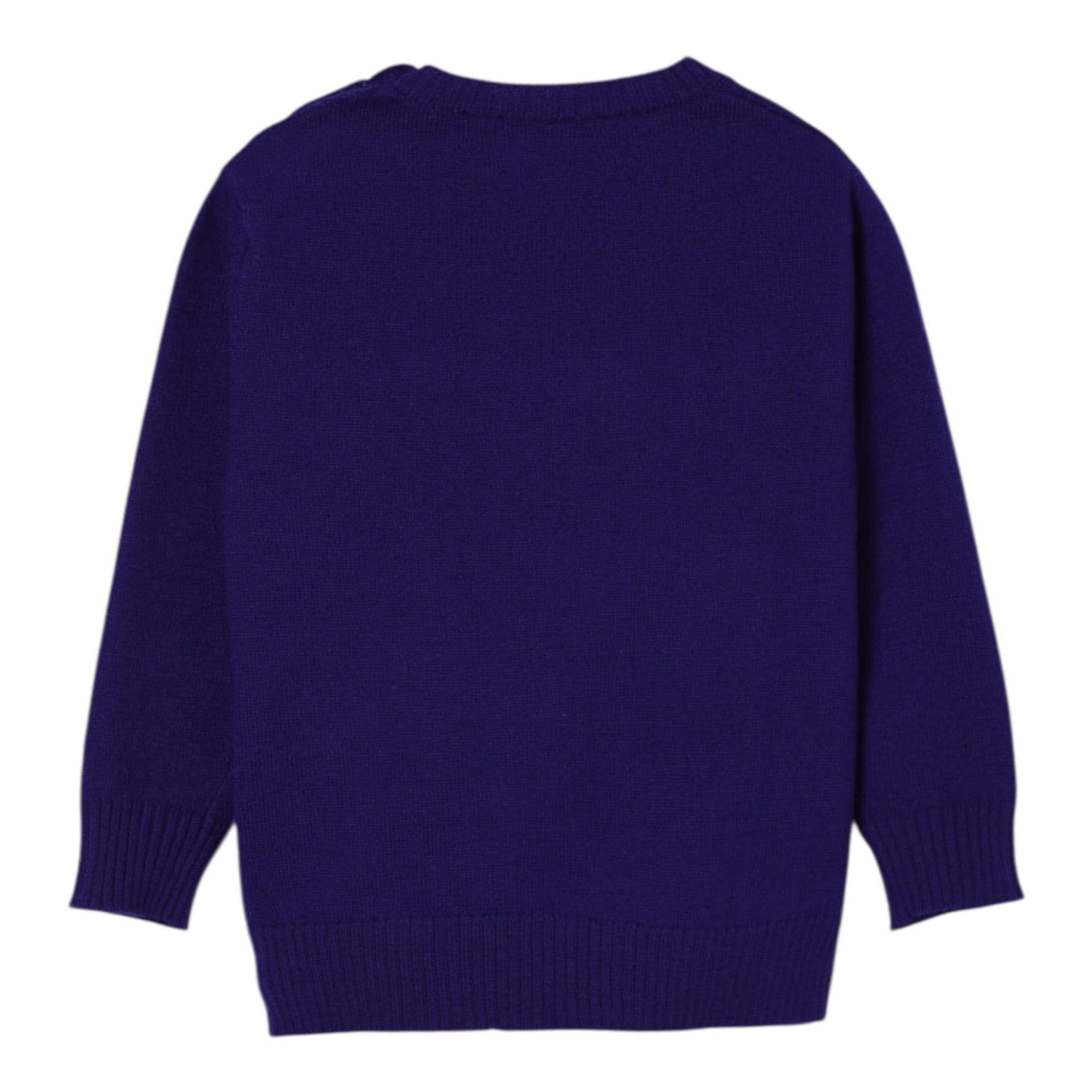 Dsquared2 Maglia Girocollo tinta unita con Ricamo Blu per Neonato DQ3109 BLU DSQUARED2 