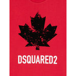 Dsquared2 T-Shirt tinta unita con Logo Rosso per Neonato DQ3112 ROSSO DSQUARED2 
