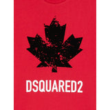 Dsquared2 T-Shirt tinta unita con Logo Rosso per Neonato DQ3112 ROSSO DSQUARED2 