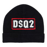 Dsquared2 Cappello tinta unita con Logo Nero per Bambino DQ3122 NERO DSQUARED2 