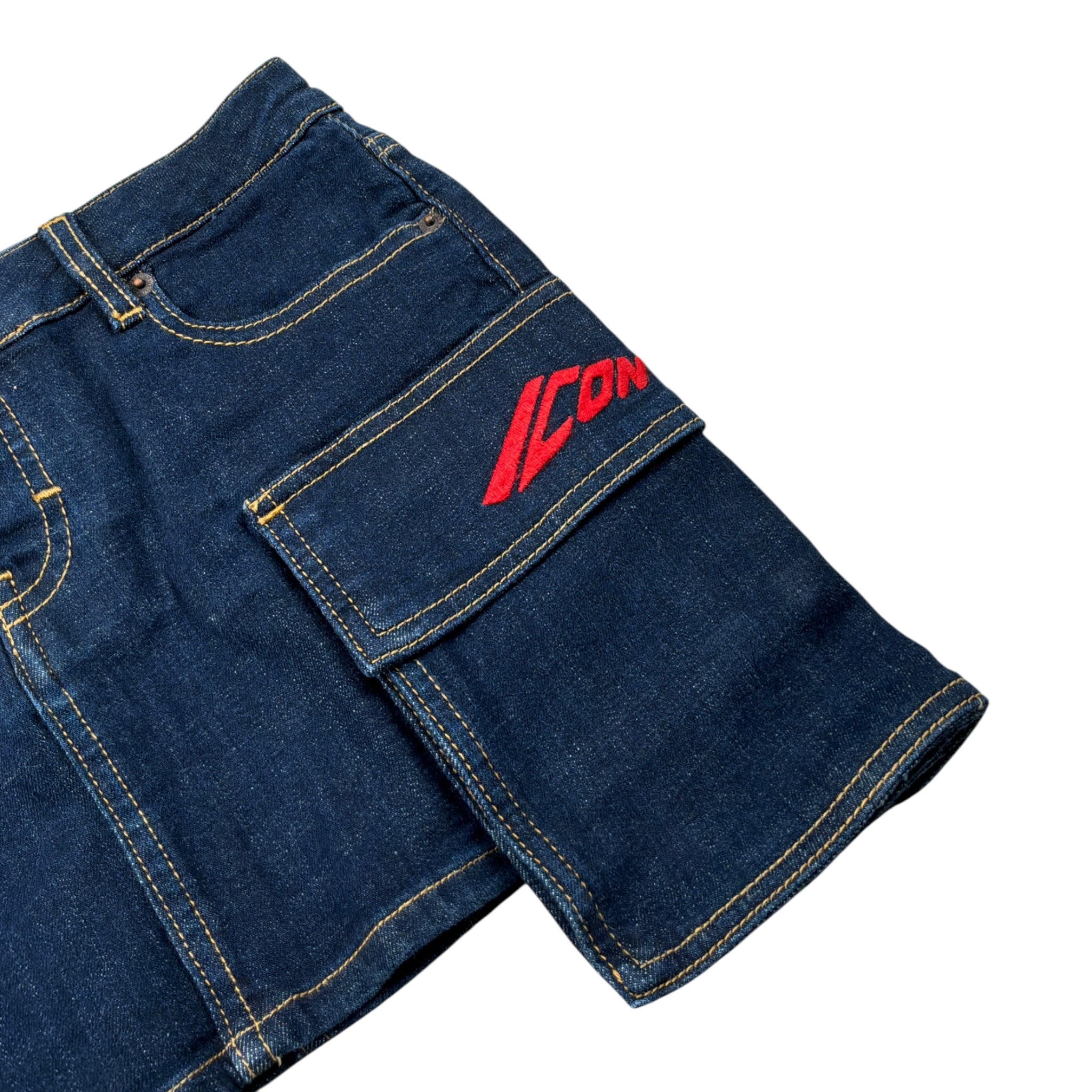 Dsquared2 Gonna In Denim tinta unita con Tasconi Blu per Bambina DQ3138 BLU DSQUARED2 