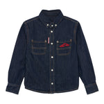 Dsquared2 Camicia Manica Lunga In Denim tinta unita Blu per Bambino DQ3139 BLU DSQUARED2 