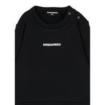 Dsquared2 Completo 2Pz Felpa-Pantalone tinta unita Nero per Bambino DQ3146 NERO DSQUARED2 
