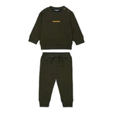 Dsquared2 Completo 2Pz Felpa-Pantalone tinta unita Verde per Neonato DQ3146N VERDE DSQUARED2 