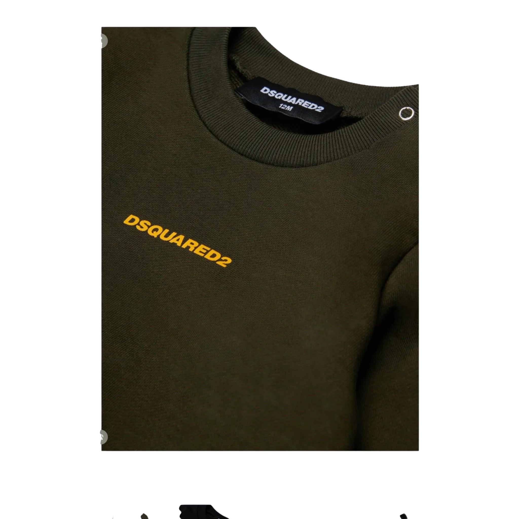 Dsquared2 Completo 2Pz Felpa-Pantalone tinta unita Verde per Bambino DQ3146NXJ VERDE DSQUARED2 