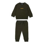 Dsquared2 Completo 2Pz Felpa-Pantalone tinta unita Verde per Neonato DQ3146NX VERDE DSQUARED2 