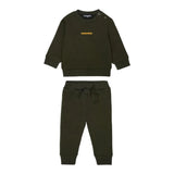 Dsquared2 Completo 2Pz Felpa-Pantalone tinta unita Verde per Neonato DQ3146XX VERDE DSQUARED2 