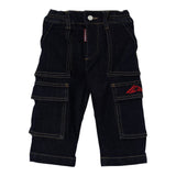 Dsquared2 Jeans tinta unita con Tasconi E Stampa Blu per Neonato DQ3149 BLU DSQUARED2 