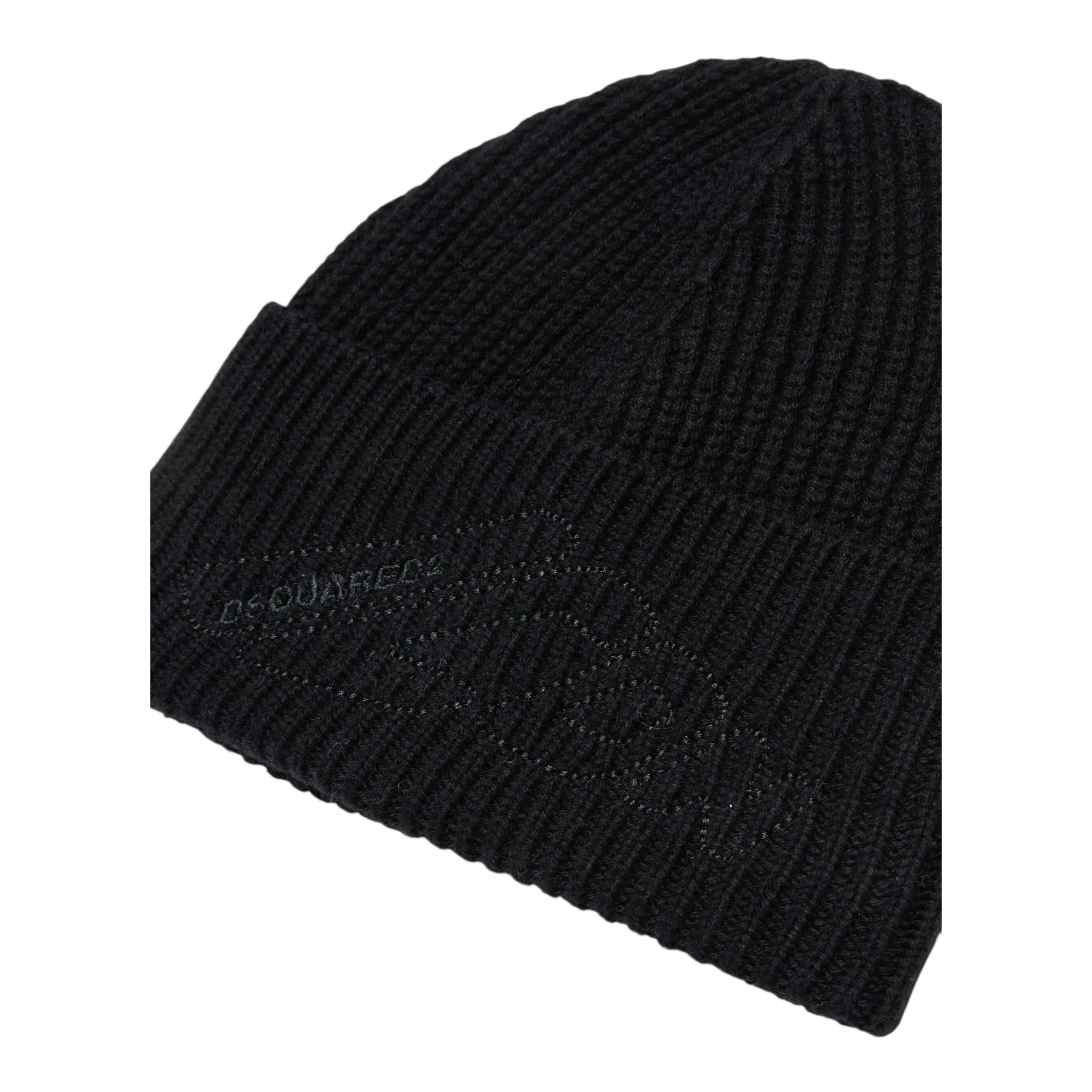 Dsquared2 Cappello tinta unita con Logo Nero per Bambino DQ3155 NERO DSQUARED2 
