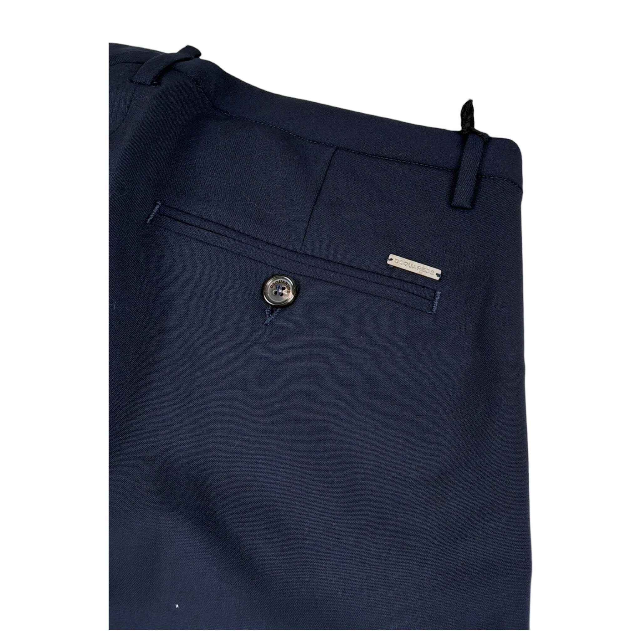 Dsquared2 Pantalone tinta unita con Tasche A Filo Blu per Bambino DQ417 BLU DSQUARED2 