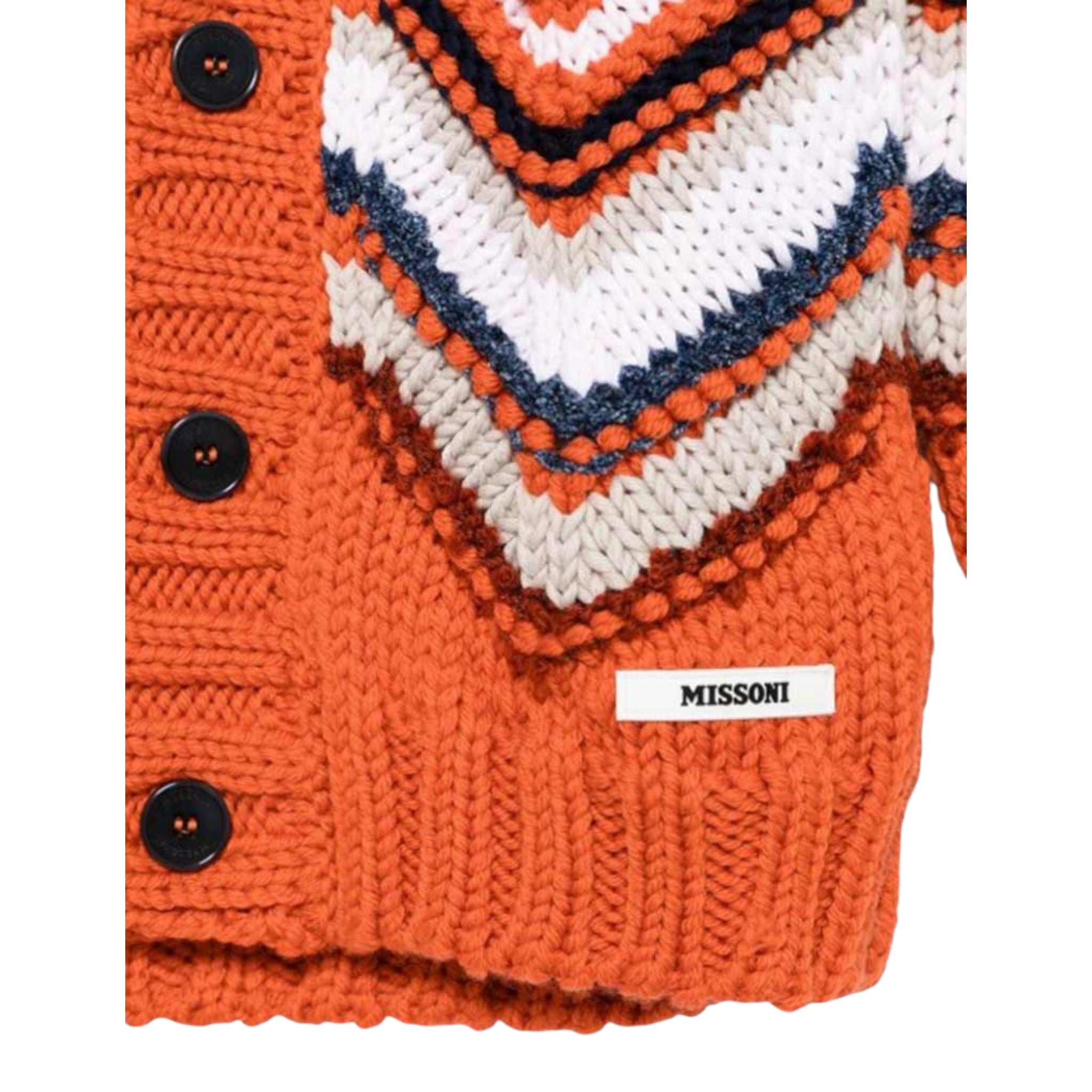Missoni Cardigan Stampa Fantasia con Cappuccio Multicolor per Bambino MV9Q00 MULTICOLOR MISSONI 