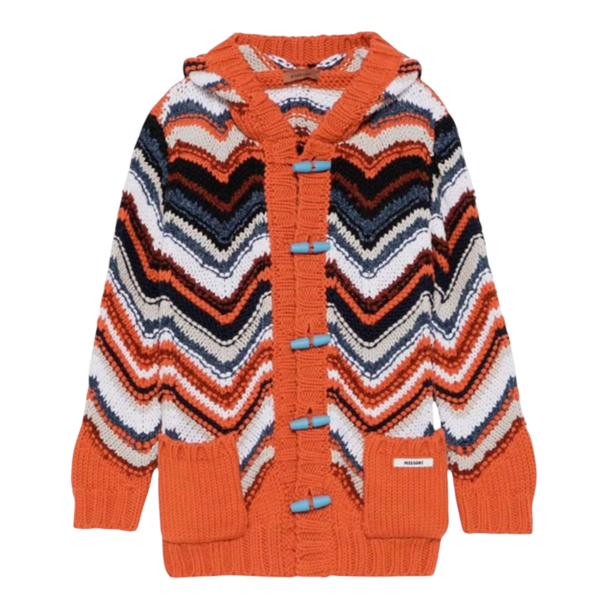 Missoni Cardigan Stampa Fantasia con Cappuccio Multicolor per Bambino MV9Q00 MULTICOLOR MISSONI 