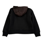 Duepuntozero Felpa tinta unita con Cappuccio Nero per Bambino FLB33D NERO DUEPUNTOZERO 