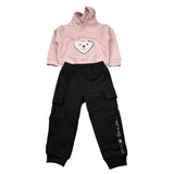 Ebita Completo 2 Pezzi Felpa-Pantalone Rosa/Nero per Neonata 255244 ROSA/NERO EBITA 