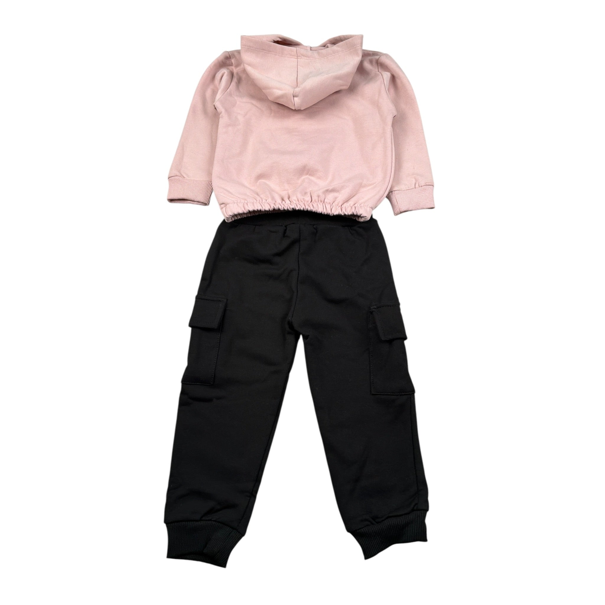 Ebita Completo 2 Pezzi Felpa-Pantalone Rosa/Nero per Neonata 255244 ROSA/NERO EBITA 