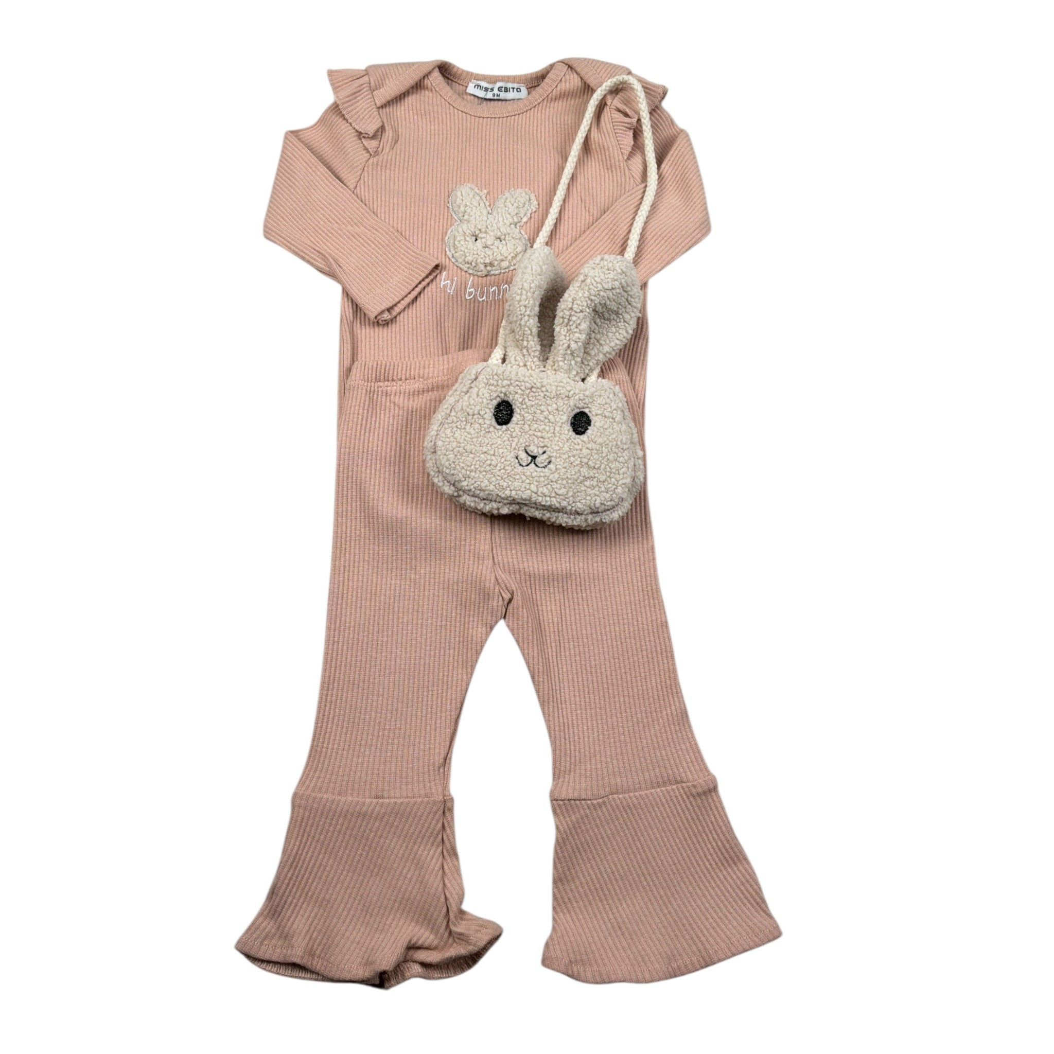 Ebita Completo 3 Pezzi Body-Leggins-Borsa Rosa per Neonata 255527 ROSA EBITA 