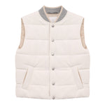 Eleventy Giubbino Modello Smanicato con Bottoni Bianco per Bambino EV2P82 BIANCO ELEVENTY 