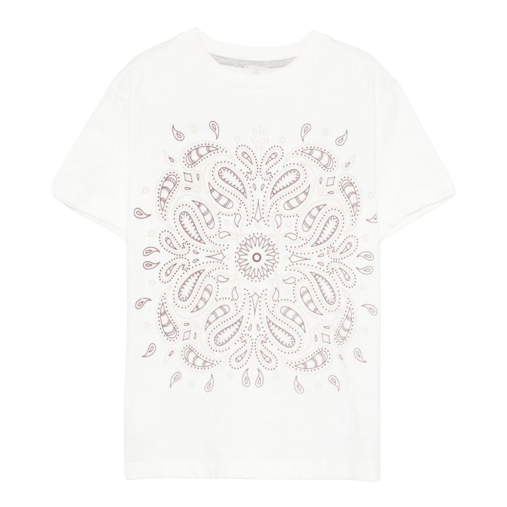 Eleventy T-Shirt Girocollo tinta unita con Stampa Bianco per Bambino EW8P11 BIANCO ELEVENTY 