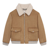 Eleventy Giubbino tinta unita In Camoscio con Zip Cammello per Bambino EX2P67 CAMMELLO ELEVENTY 