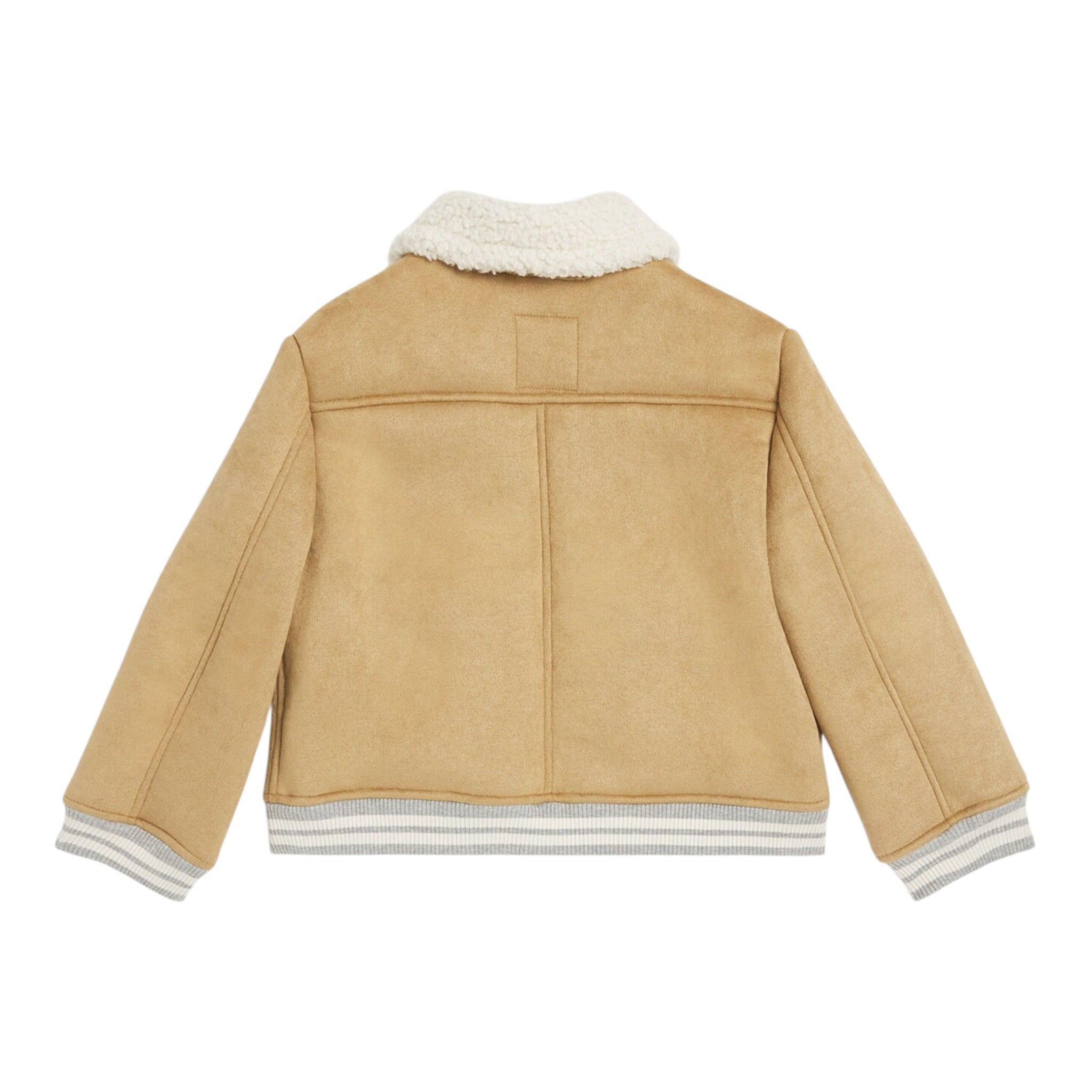 Eleventy Giubbino tinta unita In Camoscio con Zip Cammello per Bambino EX2P67X CAMMELLO ELEVENTY 