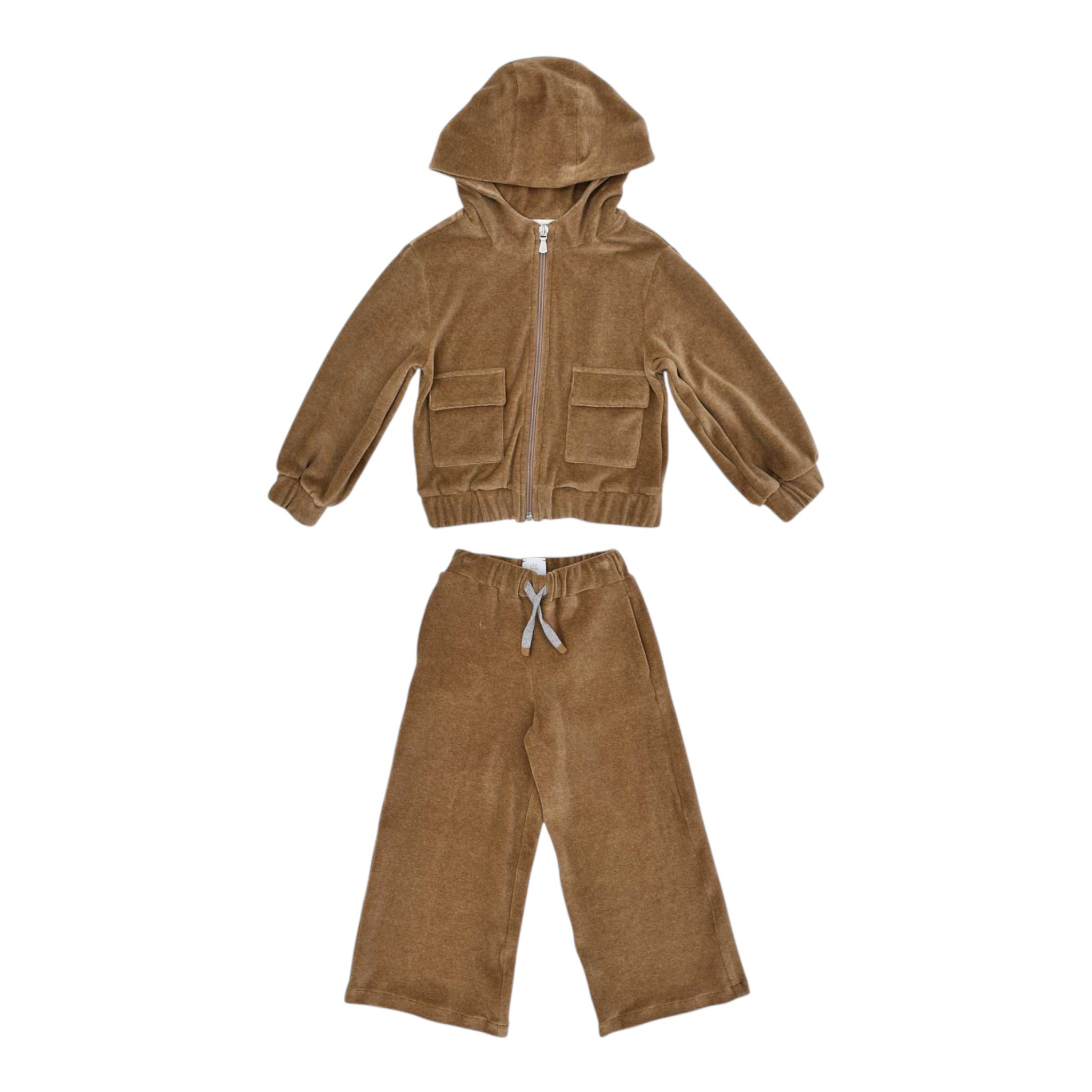 Eleventy Completo 2 Pezzi Felpa-Pantalone Marrone per Bambina EX3A20 MARRONE ELEVENTY 
