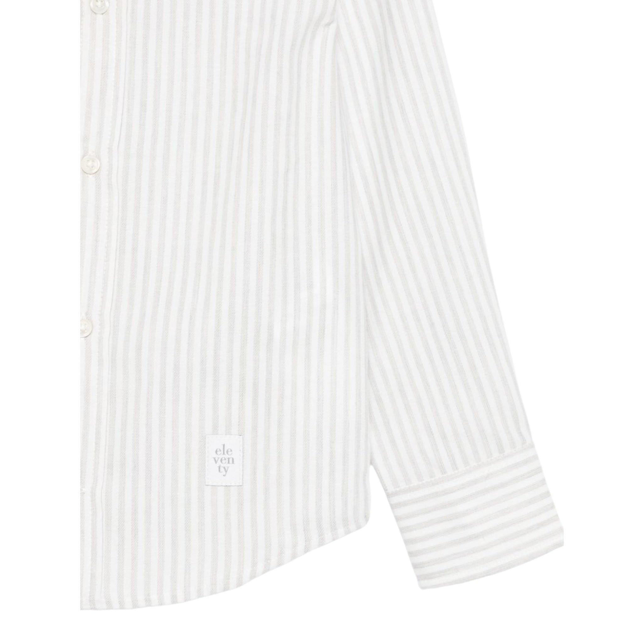 Eleventy Camicia tinta unita con Fantasia A Righe Bianco per Bambina EX5P00 BIANCO ELEVENTY 