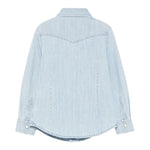 Eleventy Camicia In Denim tinta unita con Bottoni Azzurro per Bambino EX5P70X AZZURRO ELEVENTY 