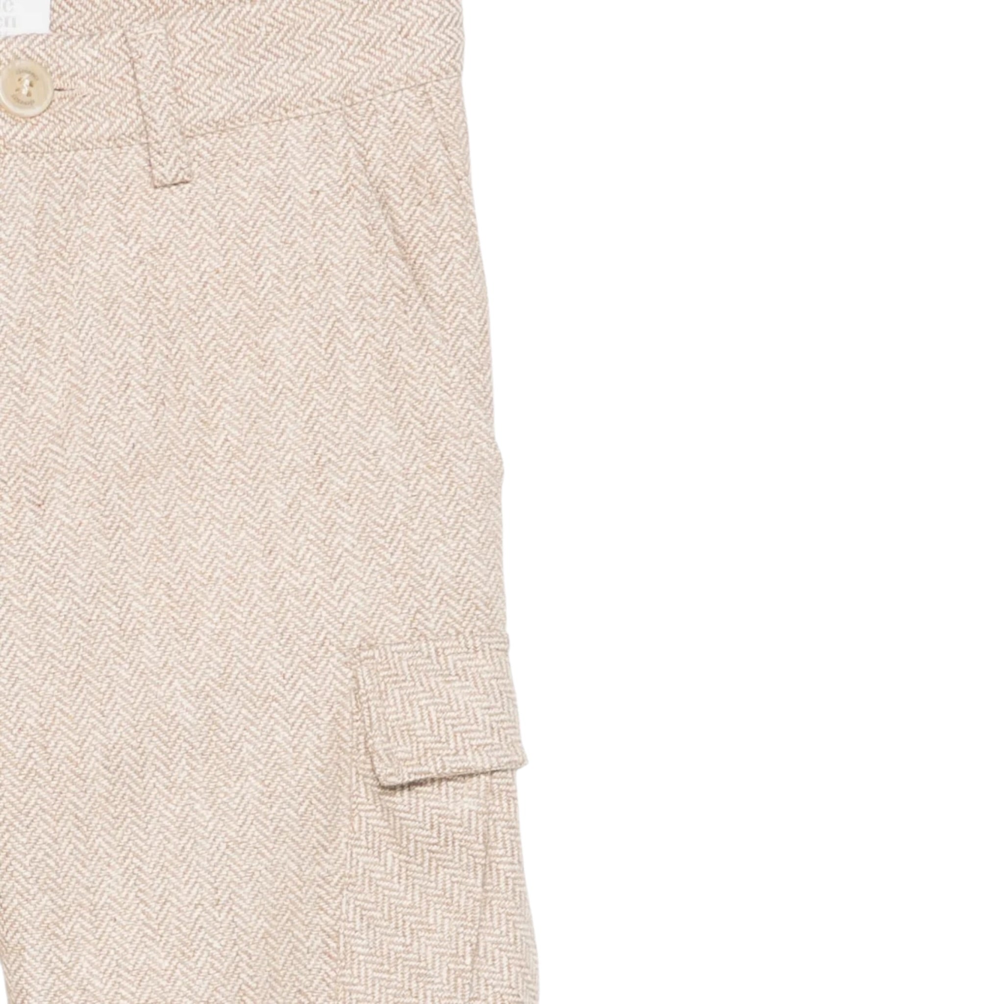 Eleventy Pantalone tinta unita con Microfantasia Beige per Bambino EX6P40I0285 BEIGE ELEVENTY 