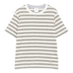 Eleventy T-Shirt Bicolore con Fantasia A Righe Panna/Grigio per Bambino EX8P01J0519 PANNA/GRIGIO ELEVENTY 