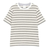 Eleventy T-Shirt Bicolore con Fantasia A Righe Panna/Grigio per Bambino EX8P01J0519 PANNA/GRIGIO ELEVENTY 