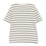 Eleventy T-Shirt Bicolore con Fantasia A Righe Panna/Grigio per Bambino EX8P01J0519 PANNA/GRIGIO ELEVENTY 