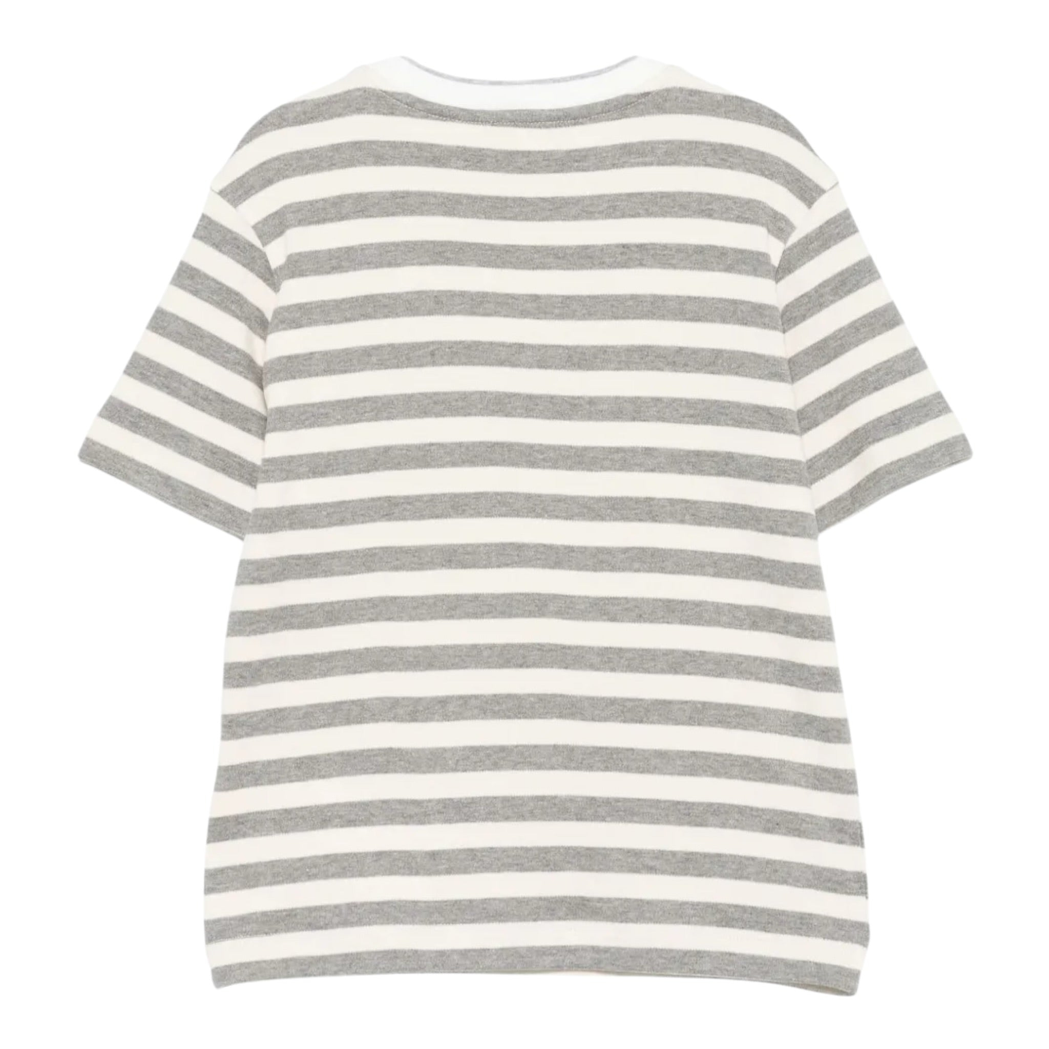 Eleventy T-Shirt Bicolore con Fantasia A Righe Panna/Grigio per Bambino EX8P01J0519 PANNA/GRIGIO ELEVENTY 