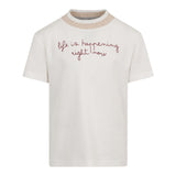 Eleventy T-Shirt Bicolore con Stampa Bianco per Bambino EX8P31 BIANCO ELEVENTY 
