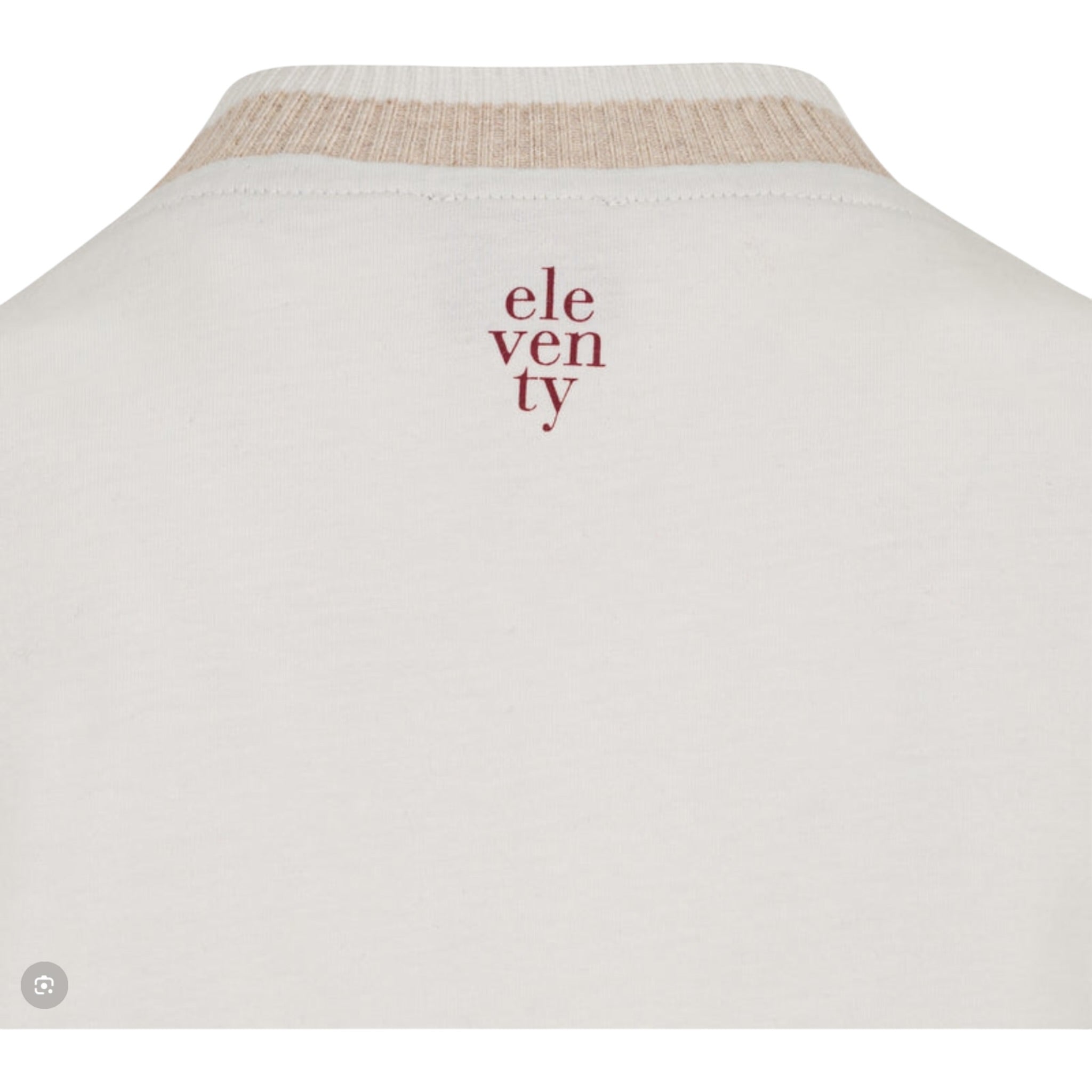 Eleventy T-Shirt Bicolore con Stampa Bianco per Bambino EX8P31X BIANCO ELEVENTY 