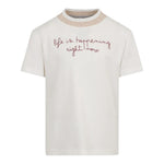 Eleventy T-Shirt Bicolore con Stampa Bianco per Bambino EX8P31XXX BIANCO ELEVENTY 