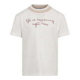 Eleventy T-Shirt Bicolore con Stampa Bianco per Bambino EX8P31XXX BIANCO ELEVENTY 