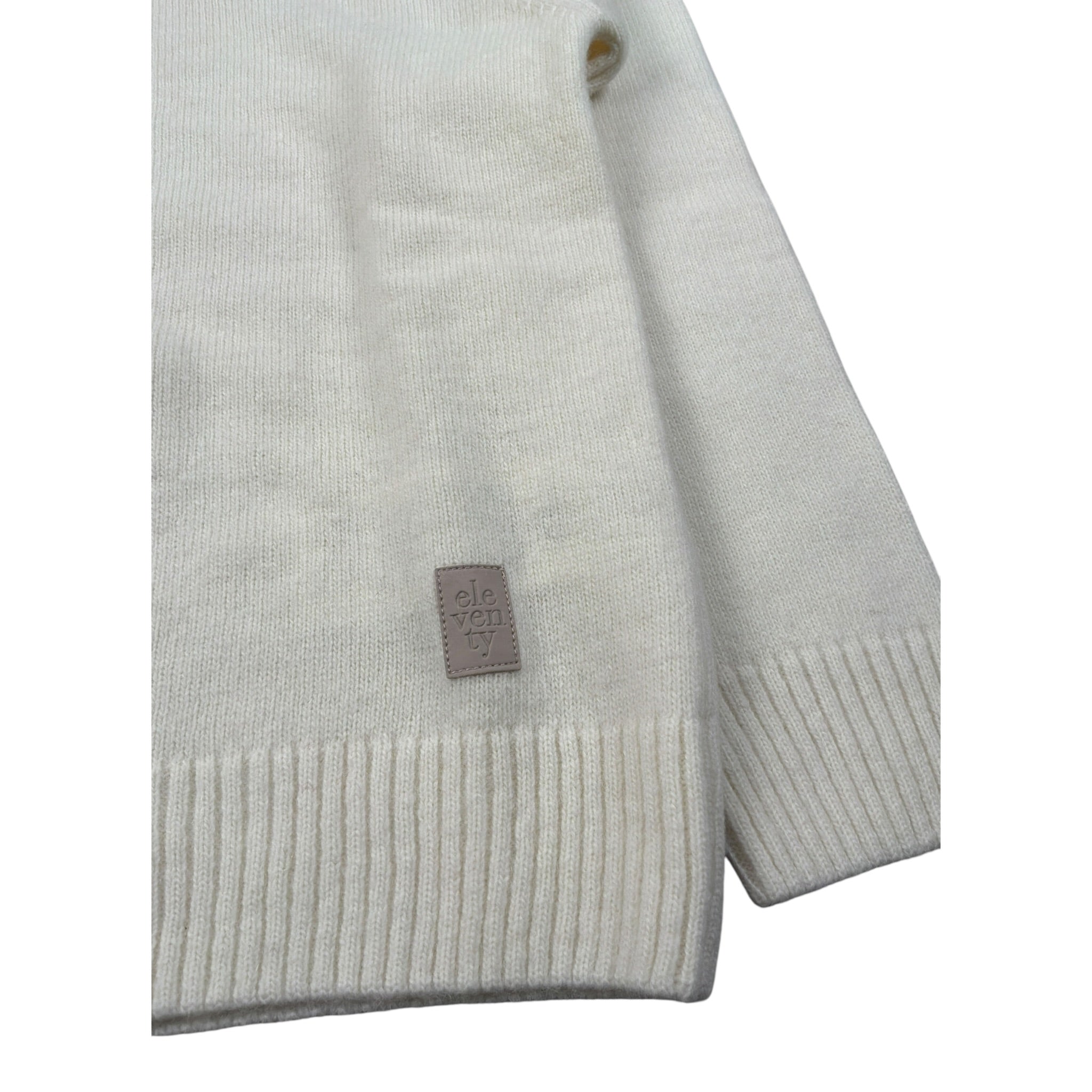 Eleventy Maglia tinta unita con Cappuccio Panna per Bambino EX9P30XXX PANNA ELEVENTY 
