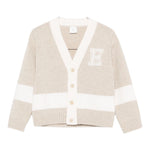 Eleventy Cardigan tinta unita Scollo A V Beige per Bambino EX9P60 BEIGE ELEVENTY 