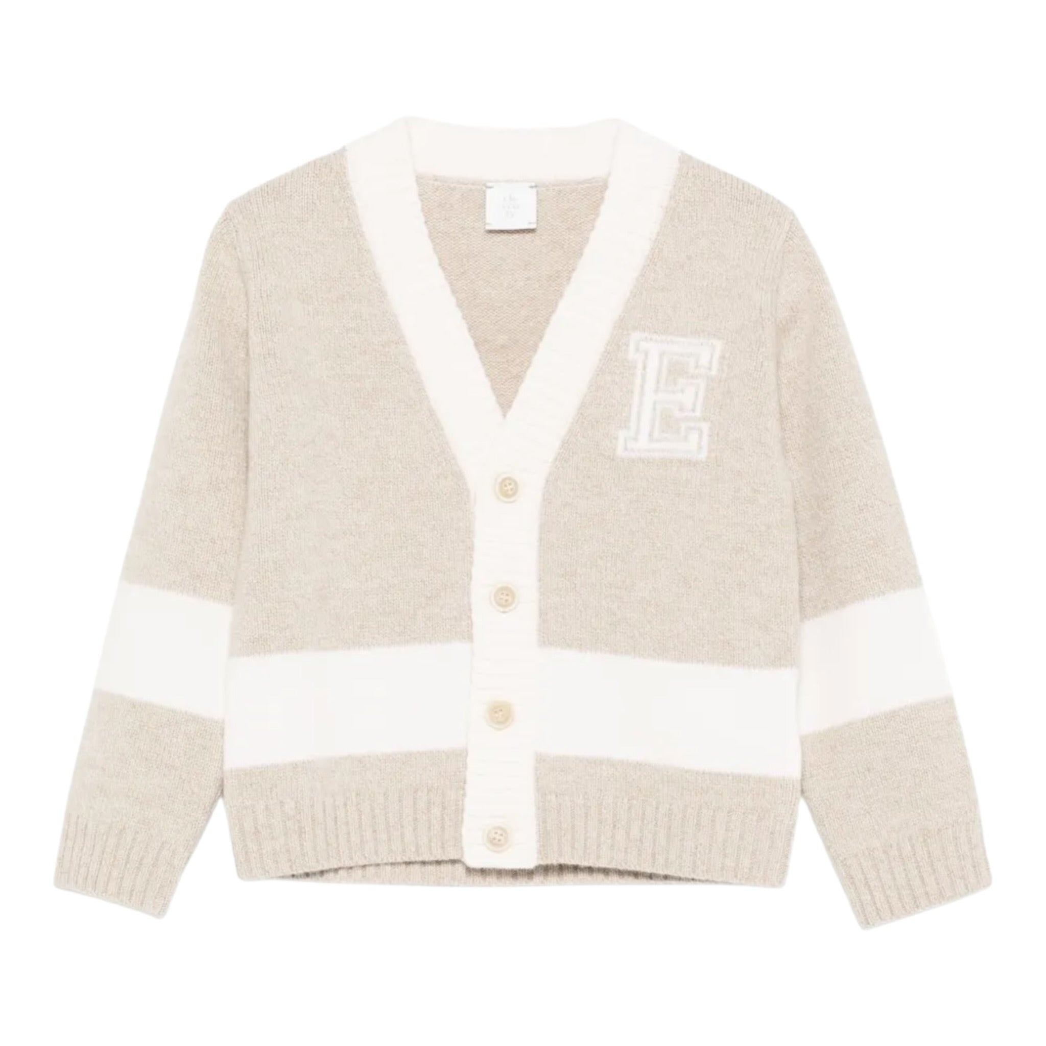 Eleventy Cardigan tinta unita Scollo A V Beige per Bambino EX9P60X BEIGE ELEVENTY 
