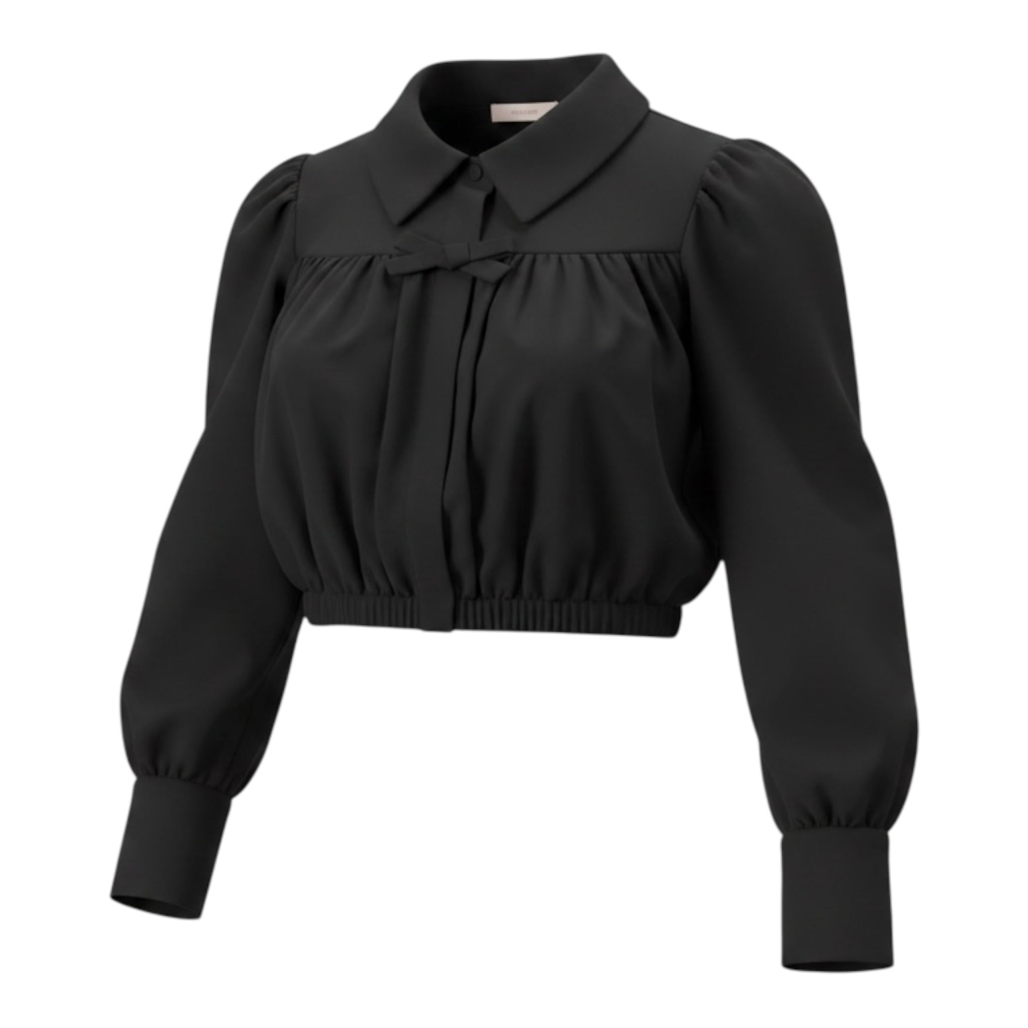 Elisabetta Franchi Camicia tinta unita con Logo Nero per Bambina EFA256 NERO ELISABETTA FRANCHI 