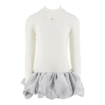 Elisabetta Franchi Abito Bicolore con Gonna Panna per Bambina EFAB631 PANNA ELISABETTA FRANCHI 