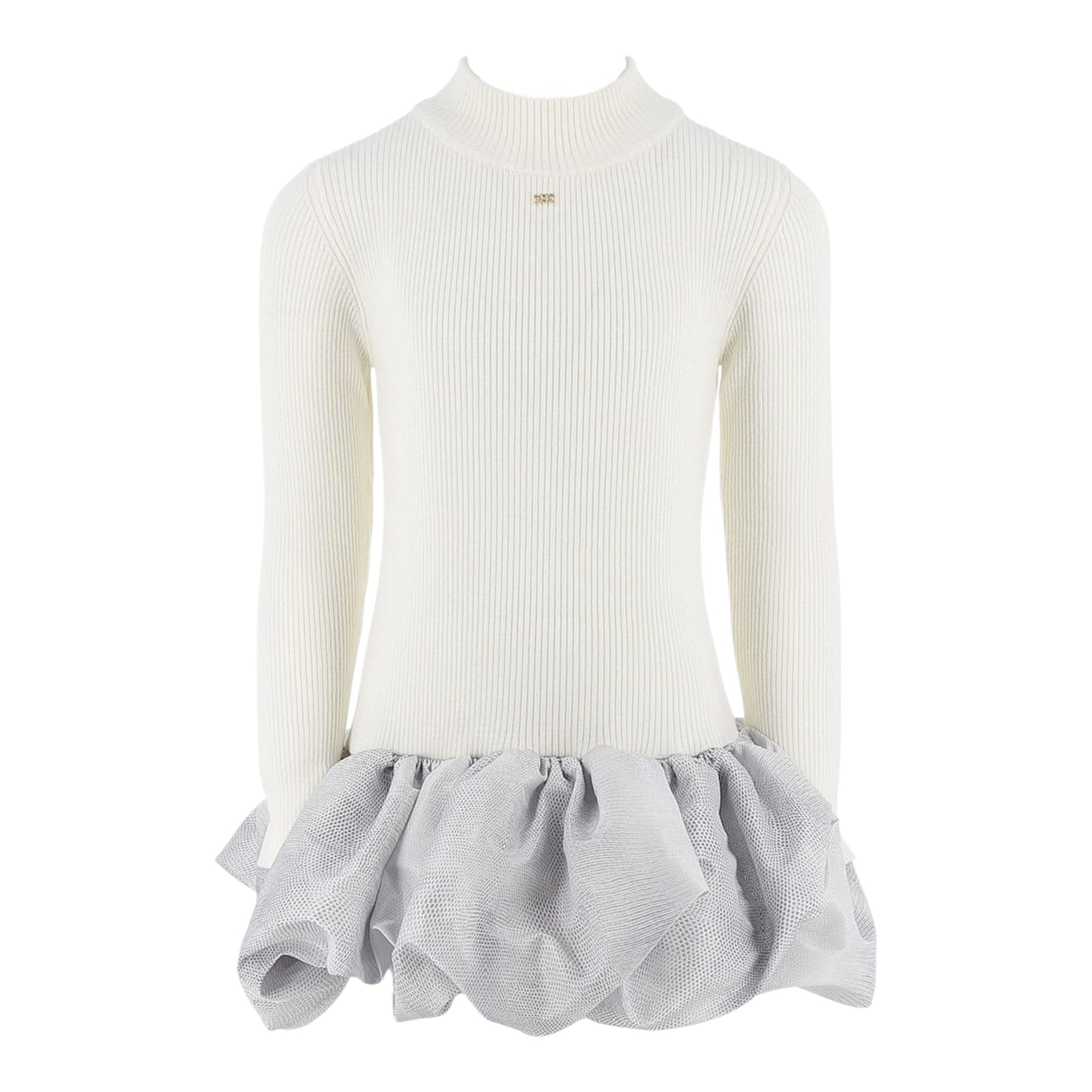 Elisabetta Franchi Abito Bicolore con Gonna Panna per Bambina EFAB631 PANNA ELISABETTA FRANCHI 