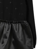 Elisabetta Franchi Abito Manica Lunga tinta unita con Logo Nero per Bambina EFAB632X NERO ELISABETTA FRANCHI 