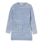 Elisabetta Franchi Abito Manica Lunga Tinta Nita Azzurro per Bambina EFAB640X AZZURRO ELISABETTA FRANCHI 