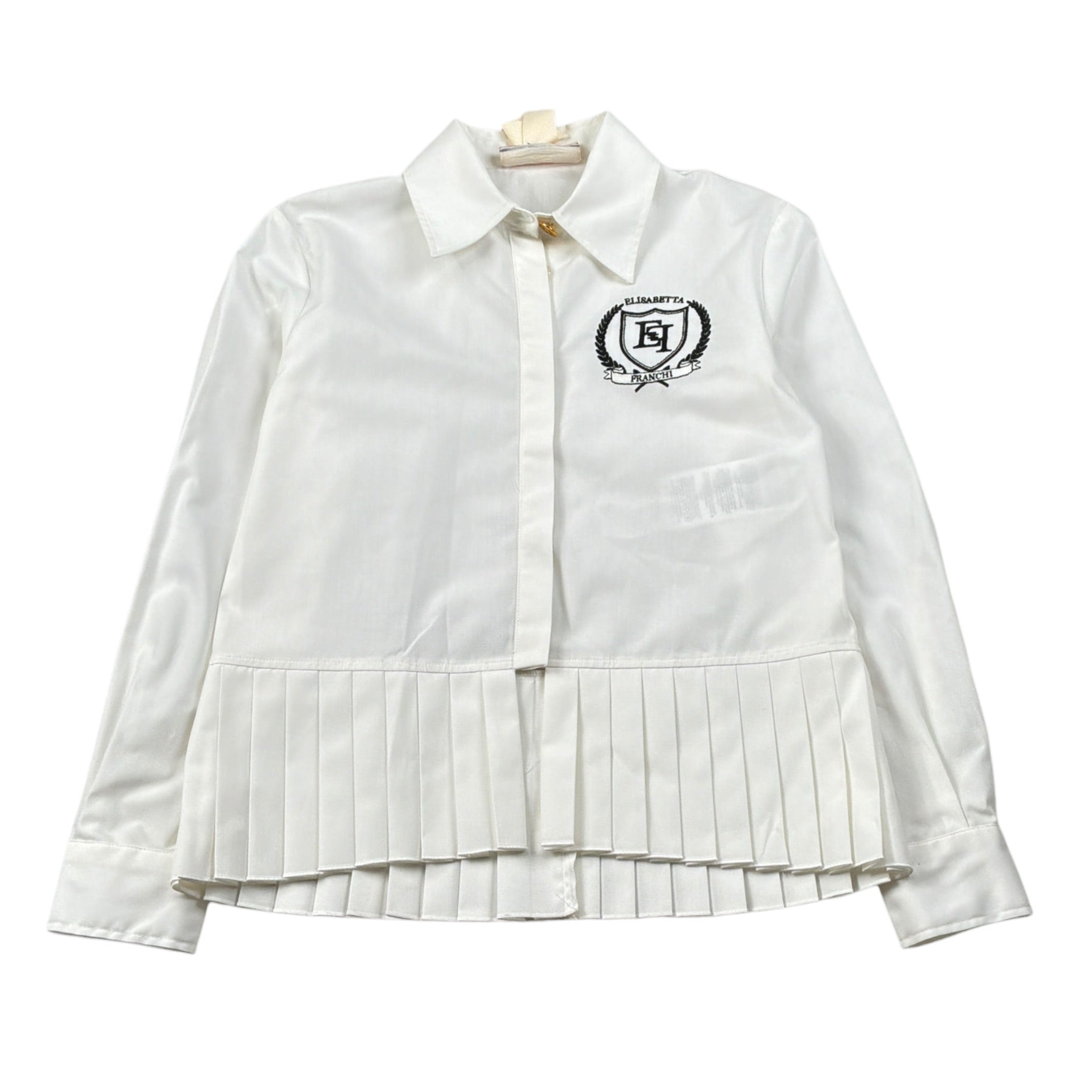 Elisabetta Franchi Camicia Manica Lunga tinta unita Panna per Bambina EFCA239 PANNA ELISABETTA FRANCHI 