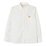 Elisabetta Franchi Camicia Manica Lunga Tinta Jnita con Taschino Panna per Bambina EFCA245 PANNA ELISABETTA FRANCHI 